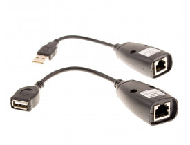 Extensor USB Via Cabo de Rede HB-T88