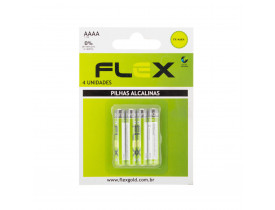 Pilha AAAA Alcalina Flex c/ 4 unidades