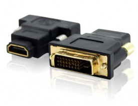 Plug Adaptador DVI-D Macho (24 + 1)  para HDMI fêmea