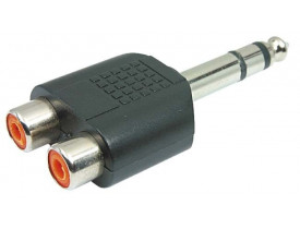 Plug Divisor P10 Macho para  2 x RCA Fêmea